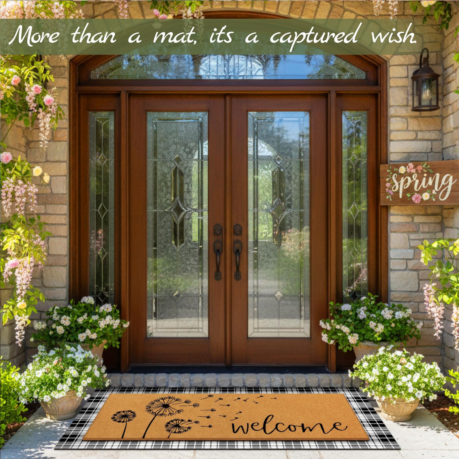 Tinideya front-door mat in 41x120 cm fits standard entryways