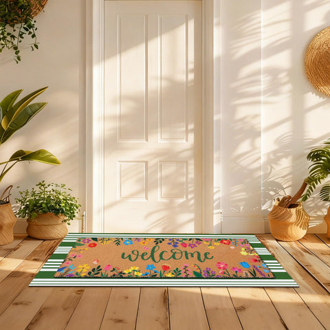 Tinideya door mat pack coordinates front porch decor at two doors.