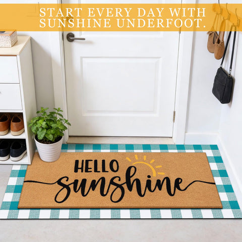 Tinideya easy-clean doormat helps maintain a tidy entry.