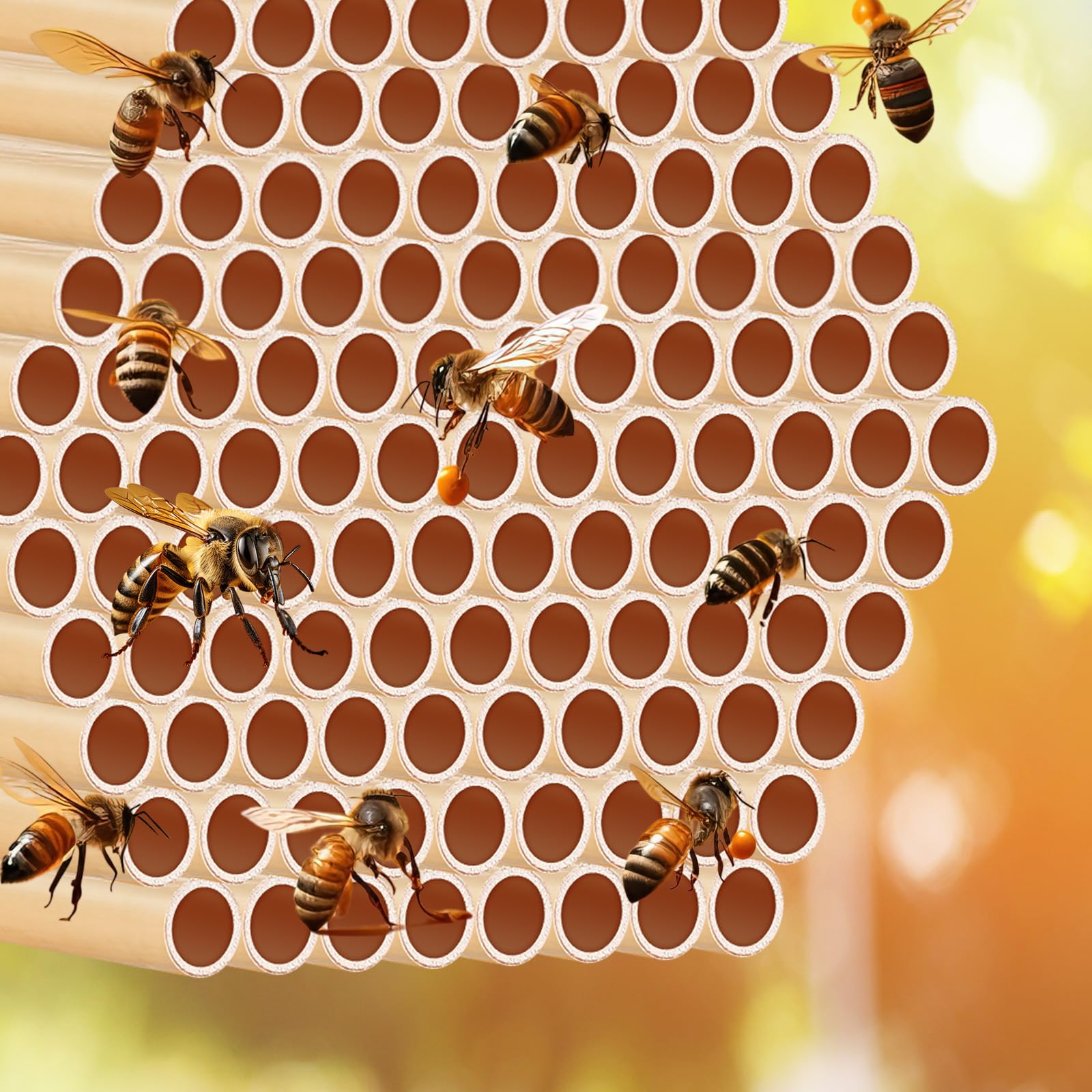 Tinideya easy-install beehive nest kit simplifies setup for mason bees.
