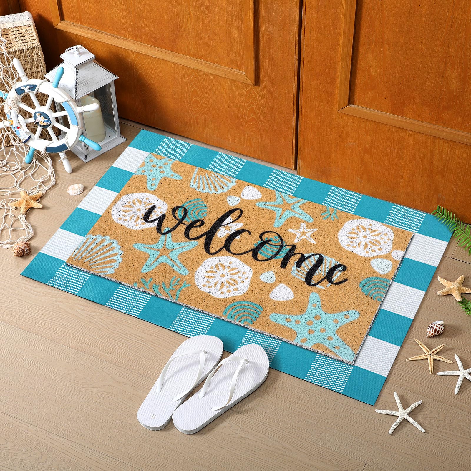Tinideya elegant woven front porch mat appeal