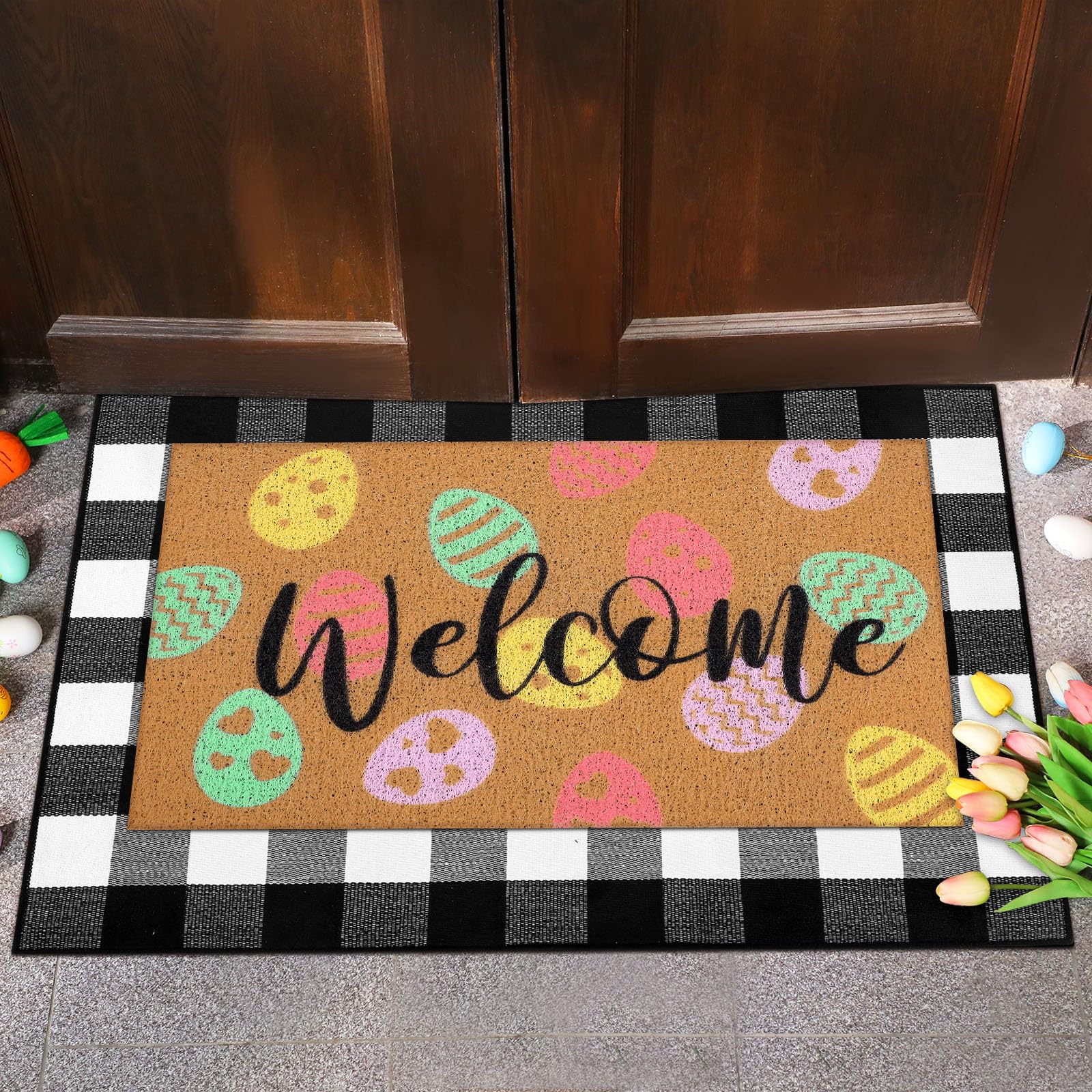 Tinideya entryway decor mat invites guests with warm, welcoming vibes.