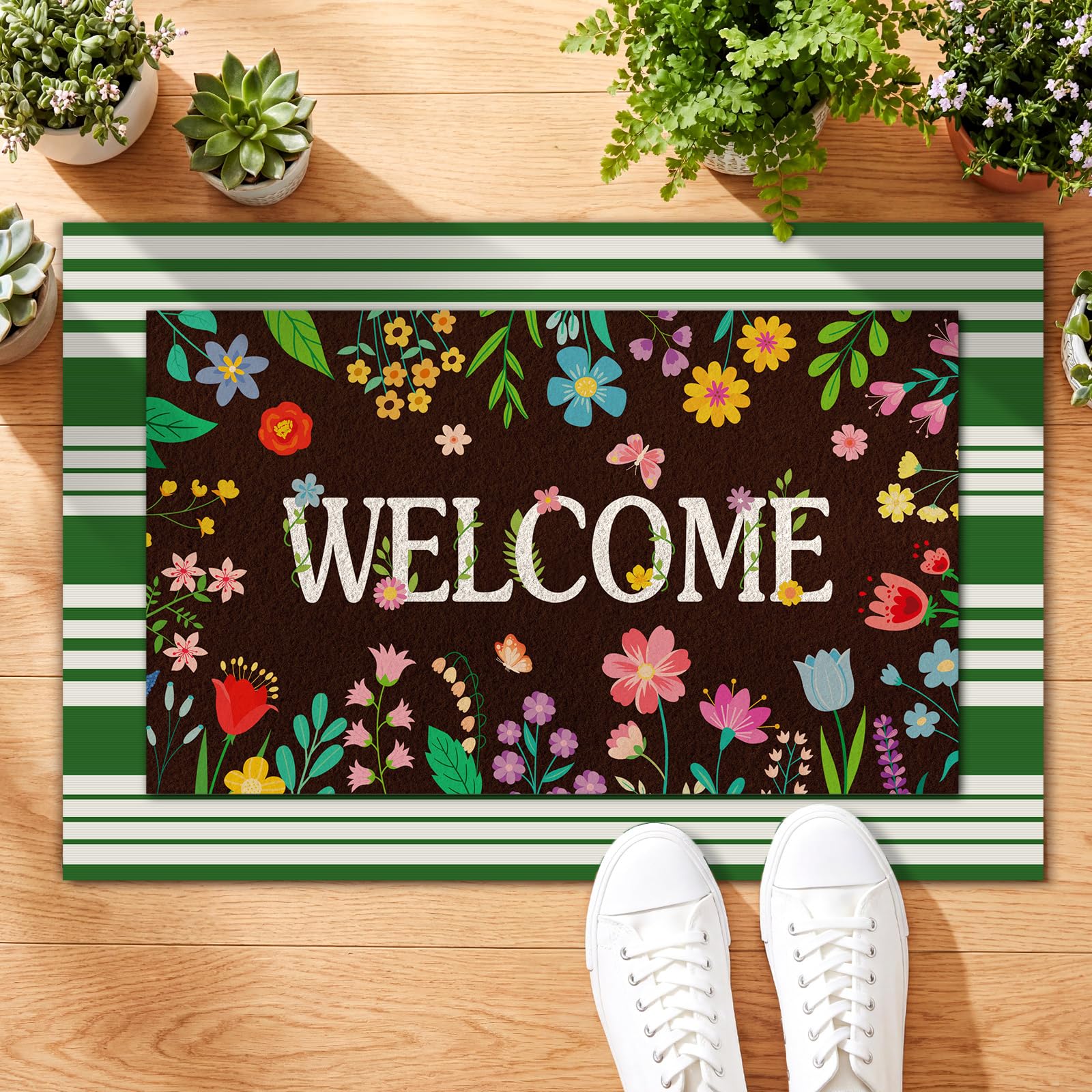 Tinideya entryway decor mat set offers versatile indoor or outdoor use.