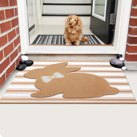 Tinideya entryway mat features durable weave and clear lettering for a welcoming ambiance