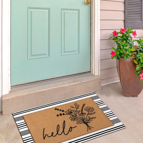 Tinideya entryway mat is easy to clean, keeping dirt at the threshold.