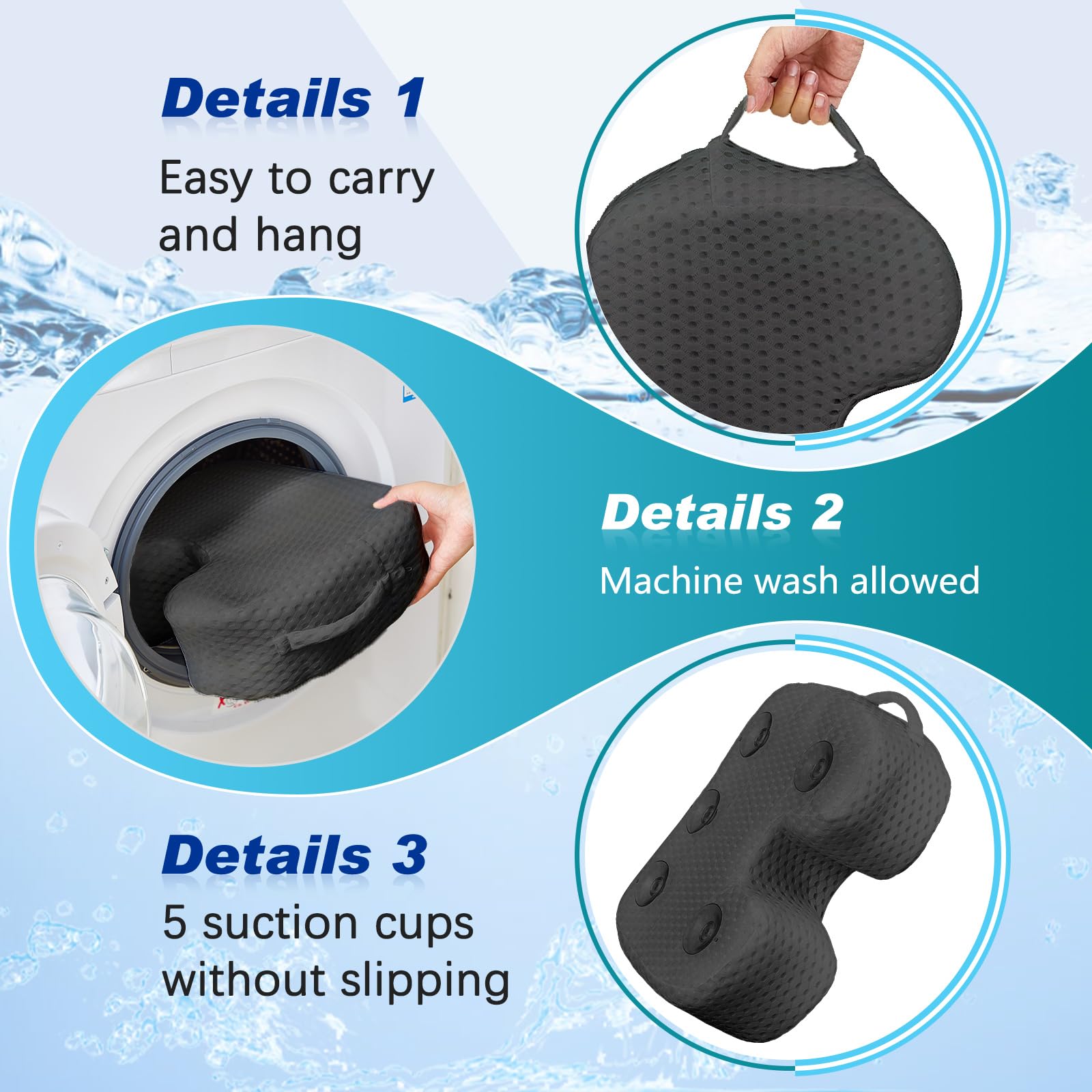 Tinideya booster seat side view highlights compact, portable design for home or travel.