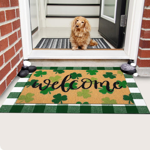 Tinideya non-slip rubber backing keeps mats stable on busy doorways.