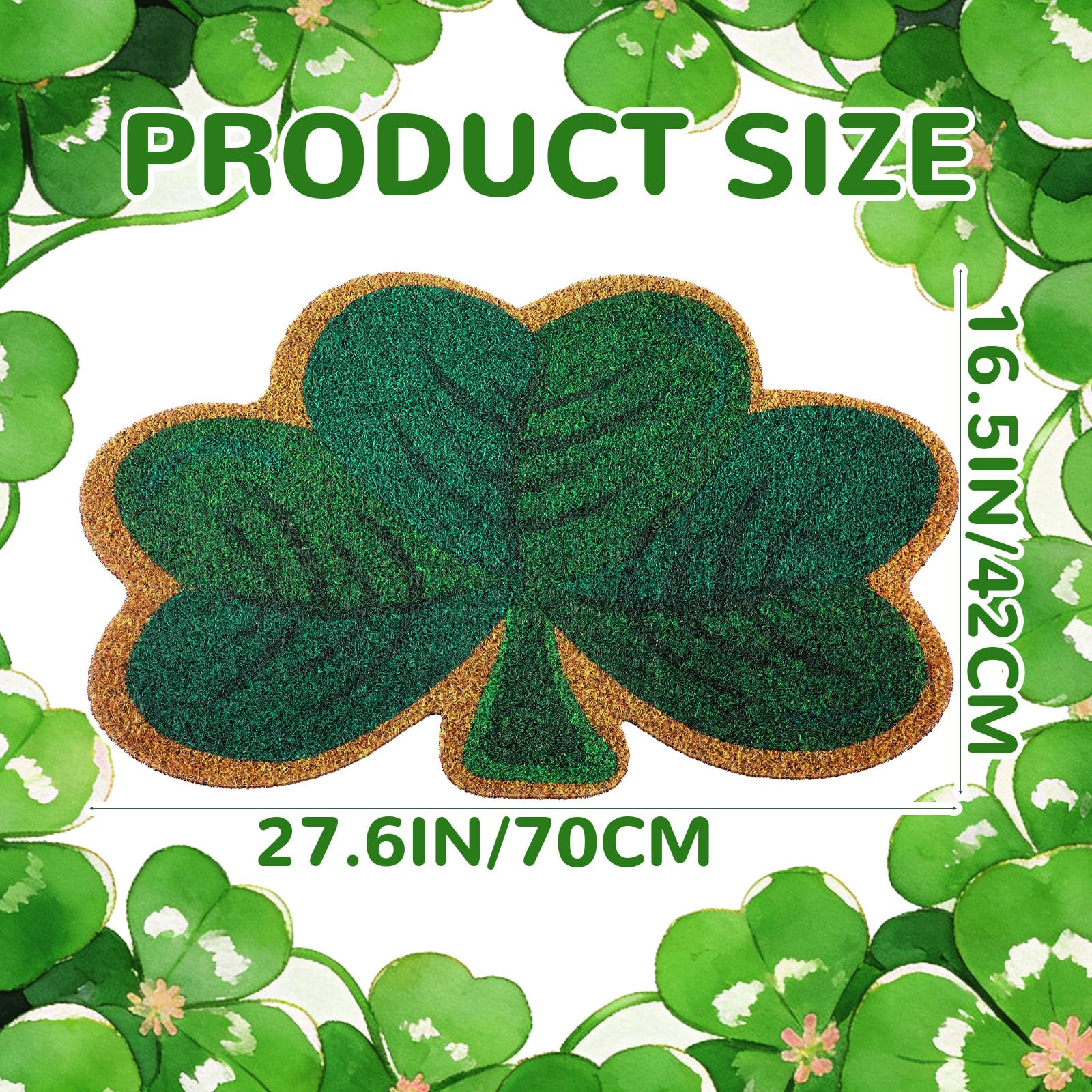 Tinideya doormat with non-slip rubber backing for safe outdoor or indoor use.