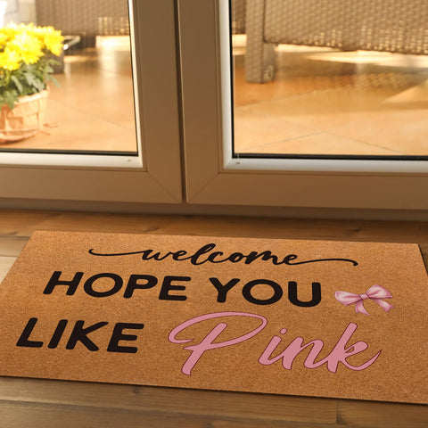 Tinideya gift-ready doormat packaging suggests a thoughtful housewarming gift.