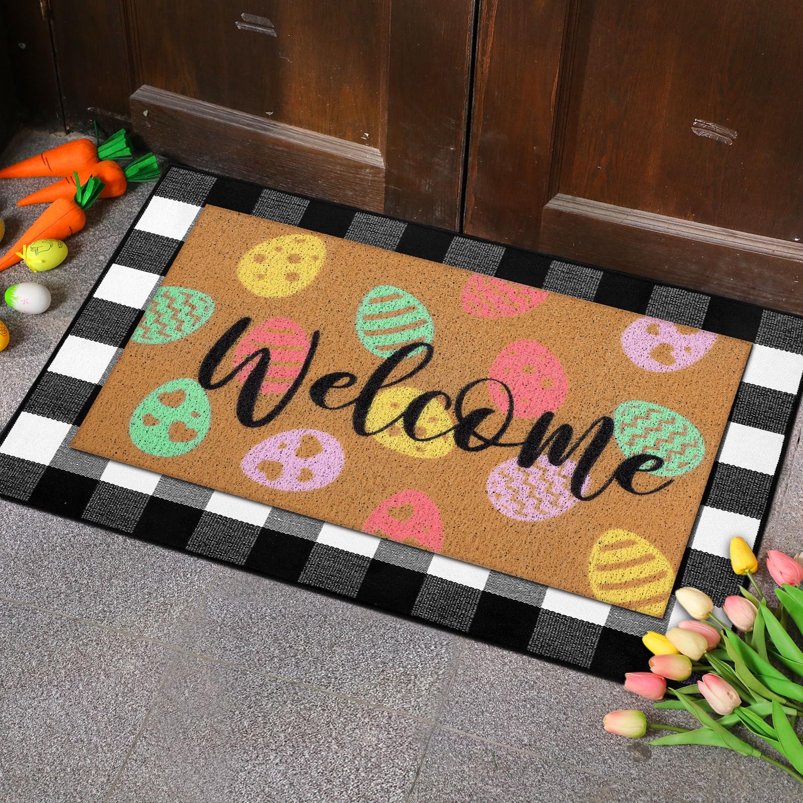 Tinideya polypropylene and rubber mat offers easy cleaning and maintenance.