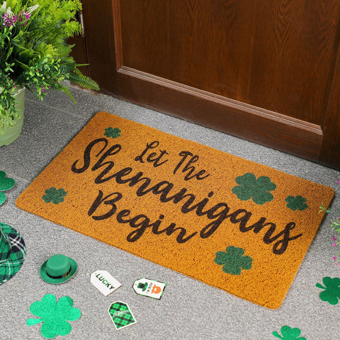 Tinideya st patricks day entryway mat with green pattern for seasonal charm
