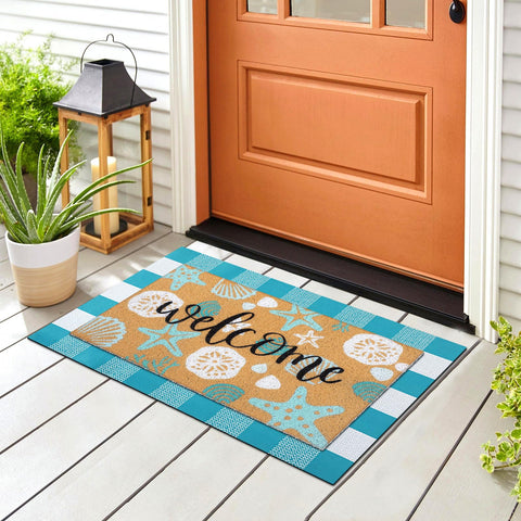 Tinideya starfish seashells mat adds seaside charm