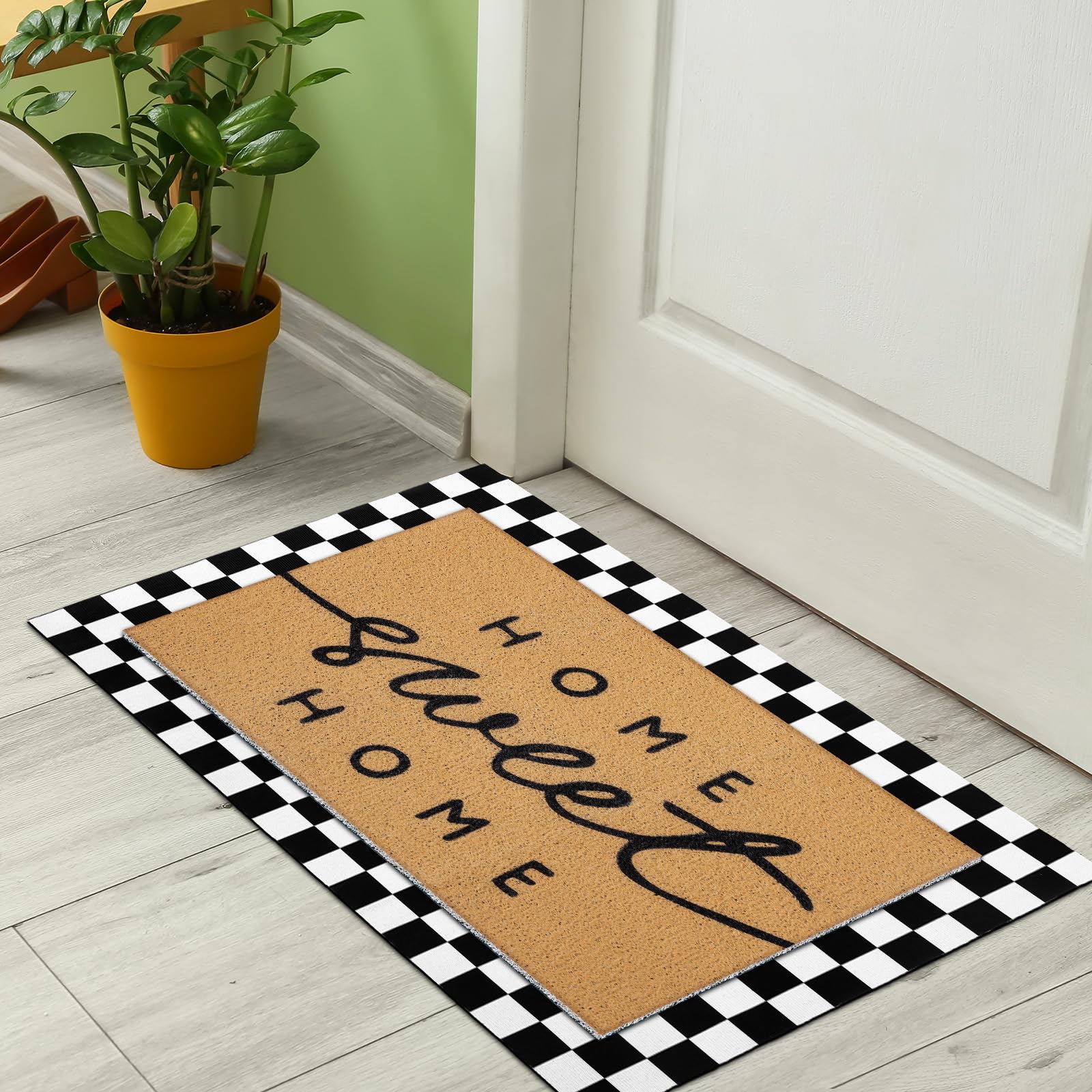 Tinideya durable stitching and edges on entry mat