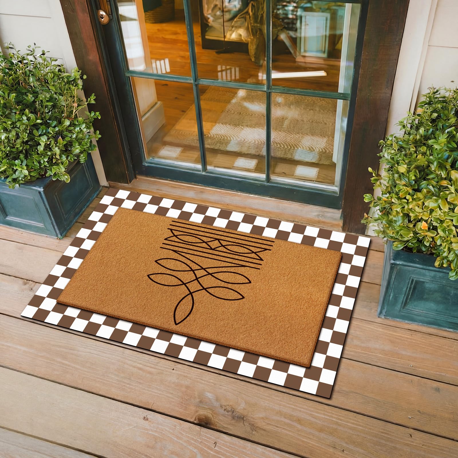 Tinideya sturdy stitching enhances durability for busy entryways.