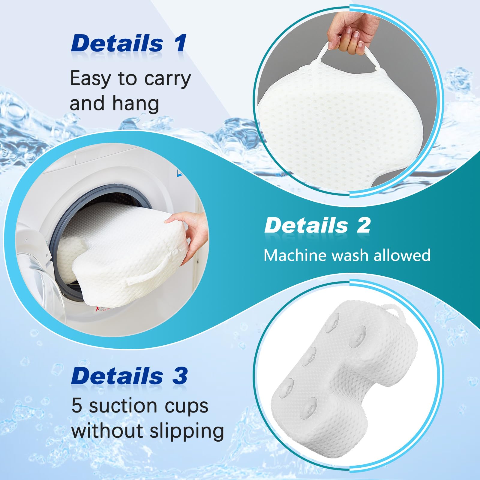 Tinideya booster seat suction cups prevent slipping for a safe spa session.