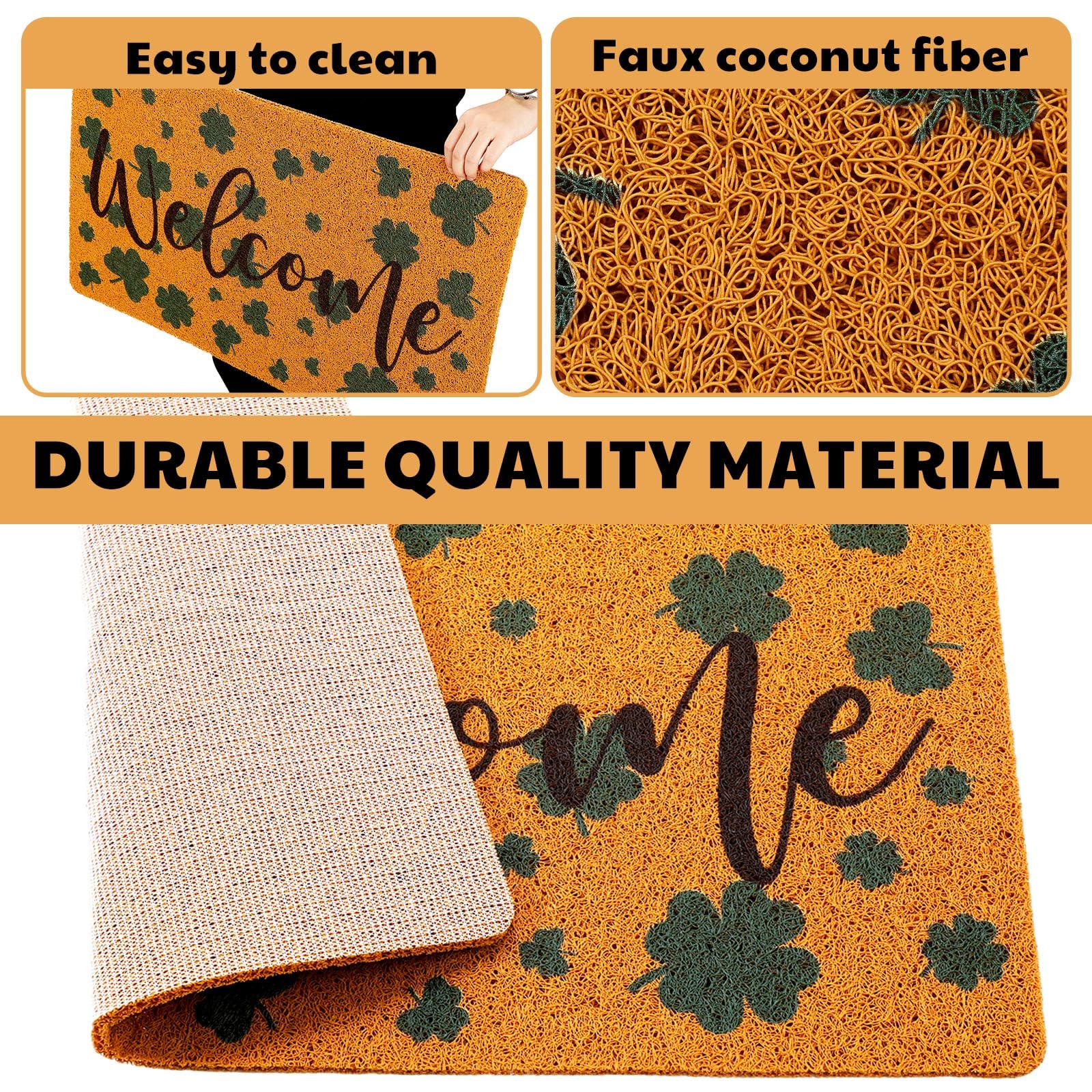 Tinideya door mat measures 18x30 inches for standard doors