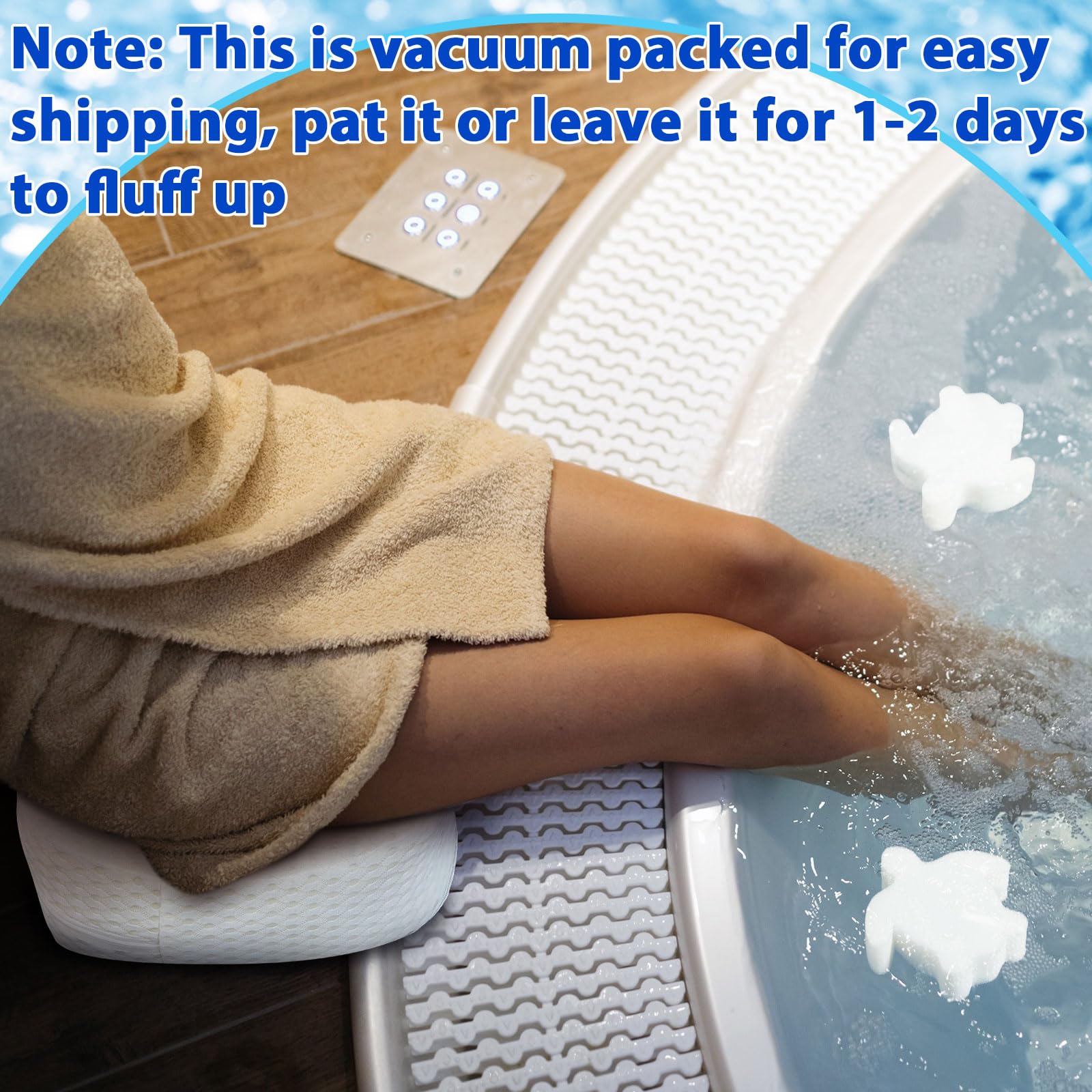 Tinideya washable spa seats simplify cleaning after use.