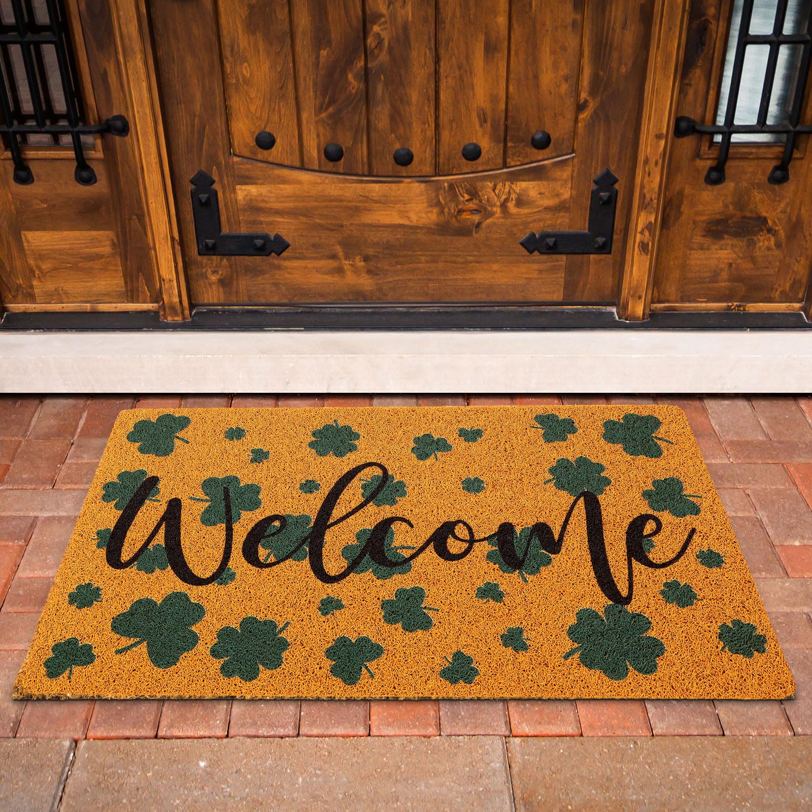 Tinideya weather-resistant mat suits indoor or outdoor entrances