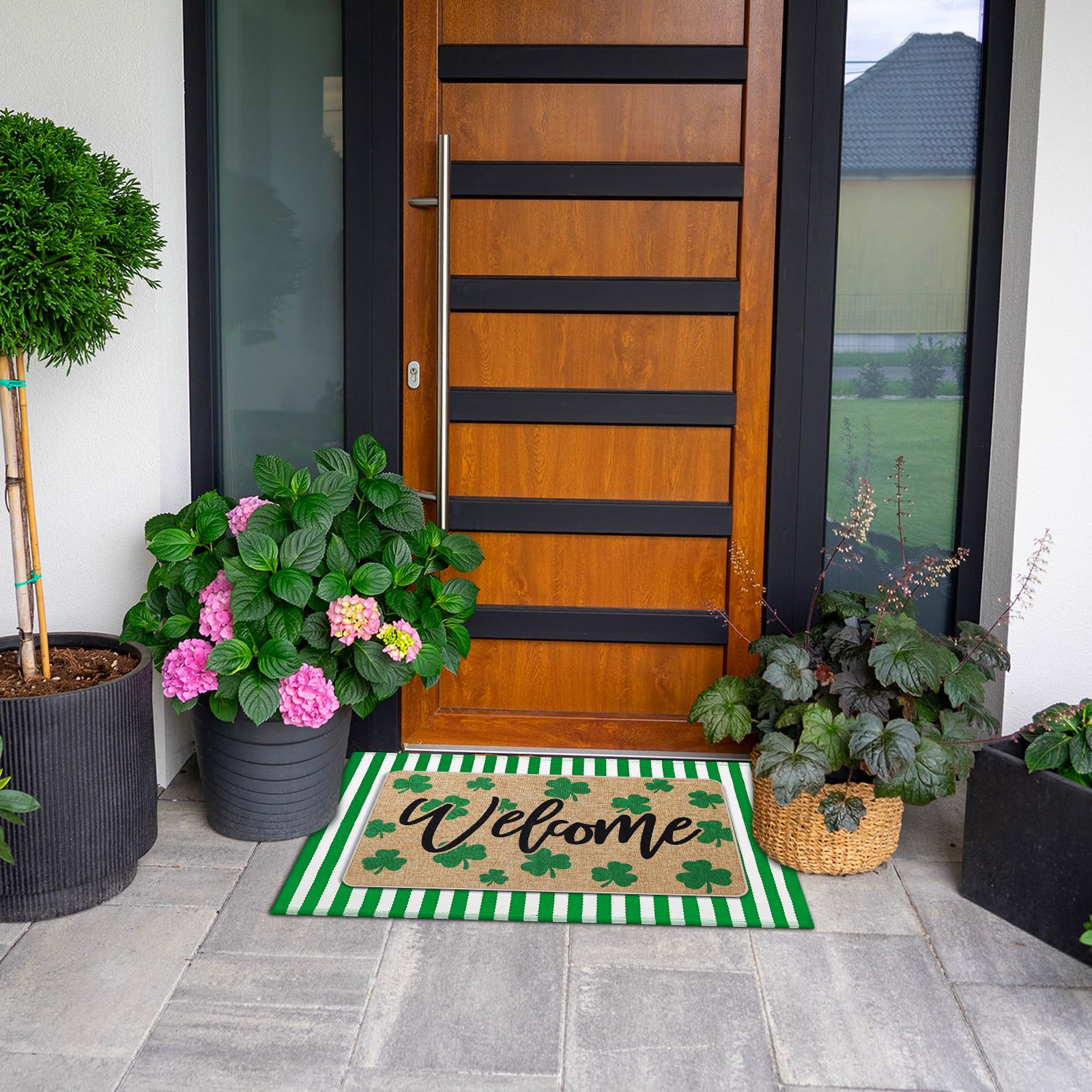 Ideal for porches and doors needing a welcoming layered look.