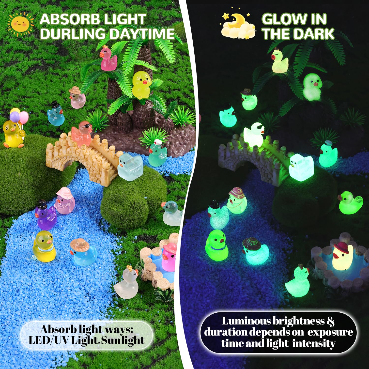 TINKRSTUFF glow ducks suit aquariums and terrariums as decorative focal points