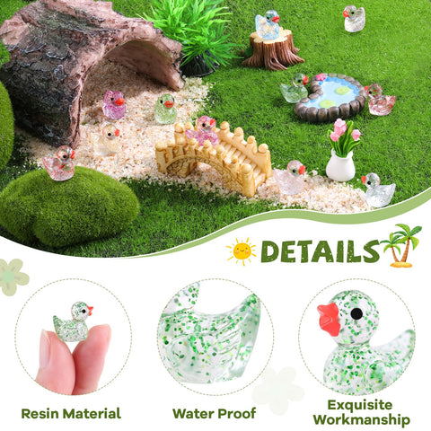 TINKRSTUFF glitter ducks pack ideal for dollhouse embellishments.