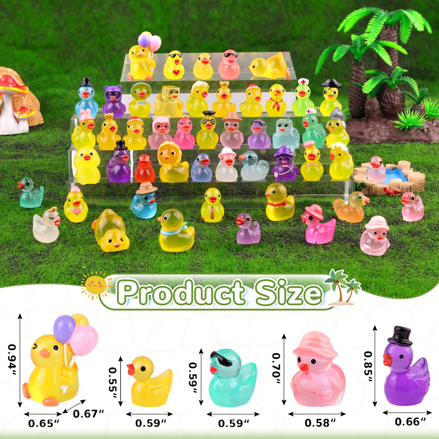 TINKRSTUFF mini resin ducks are perfect toppers for DIY crafts and cake decorations
