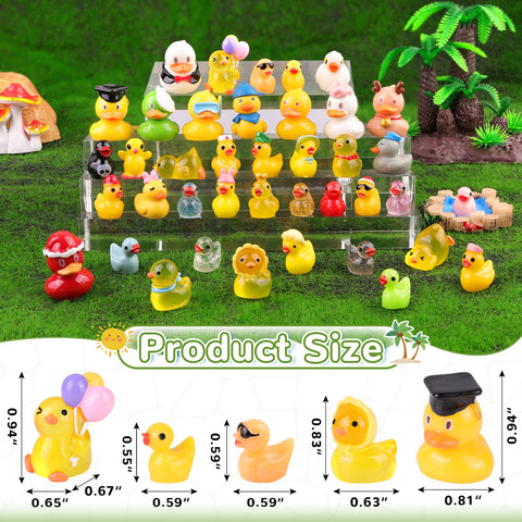 TINKRSTUFF glitter duck figurine adds charm to shelves and terrariums
