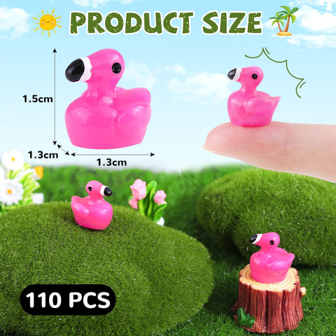 TINKRSTUFF rose pink mini flamingo duck figure ideal for hide-and-seek and displays