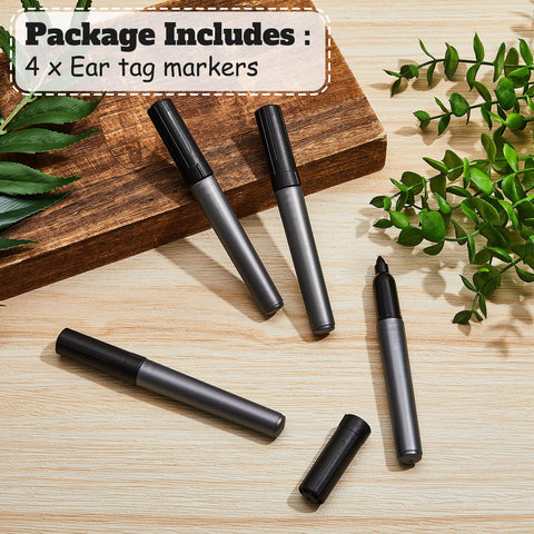 Tinlade marking pen for cattle supports clear, lasting ear tag marks