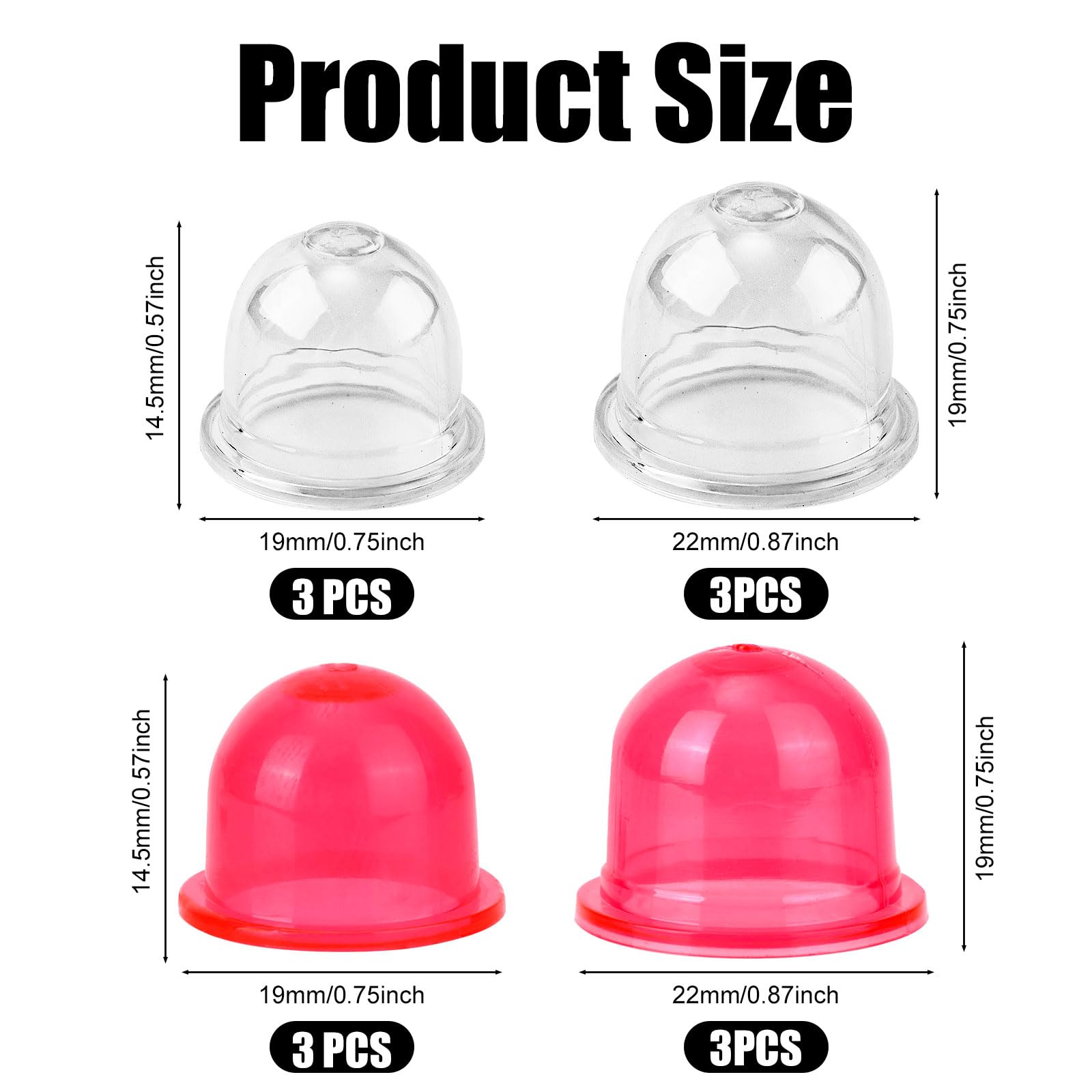 Tinoaly primer bulb 19x14.5mm close-up for smaller engines