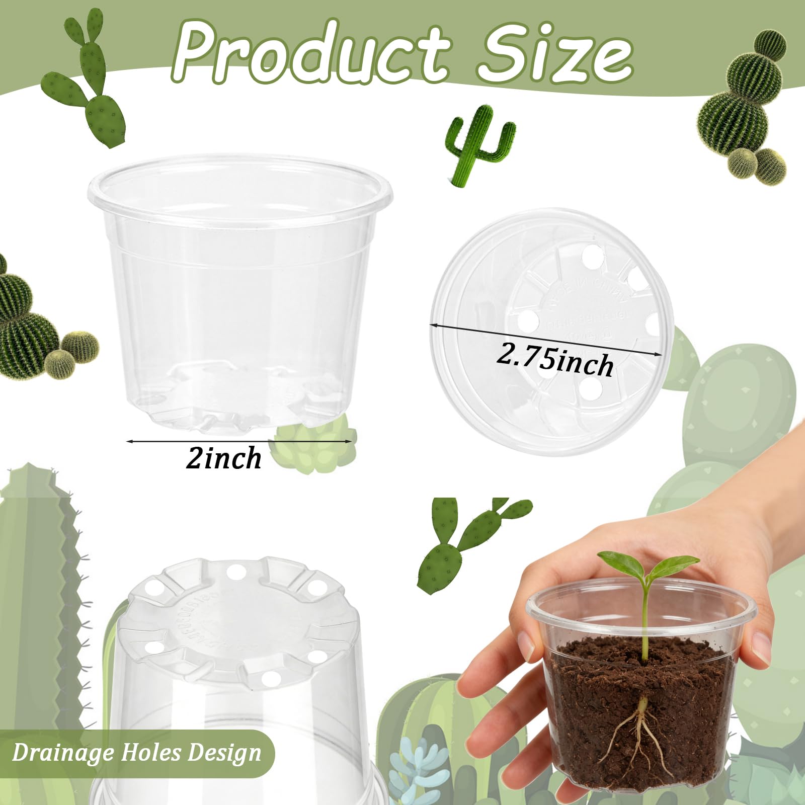 TINSKY compact 2-inch pot suits herbs and succulents.