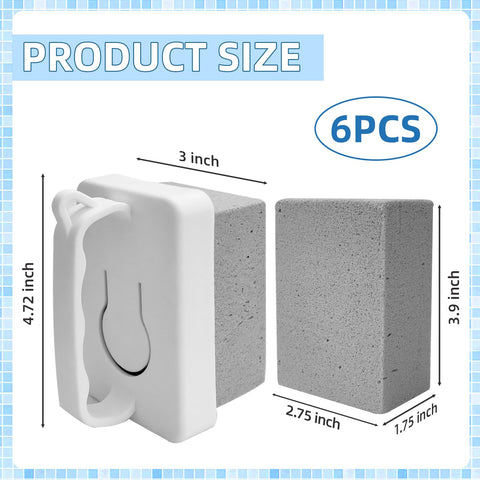 Detachable pumice block on TINSKY handle for easy replacement.