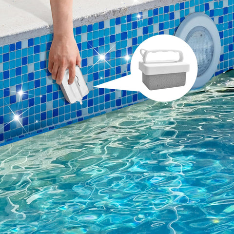 TINSKY handle with pumice stone enables ergonomic scrubbing.
