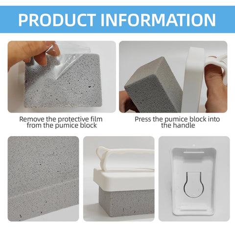 Pool tile stain removal using TINSKY pumice stone.