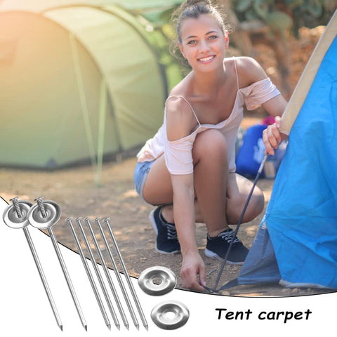 TINSKY stainless steel rug stakes resist rust for durable outdoor rug support.