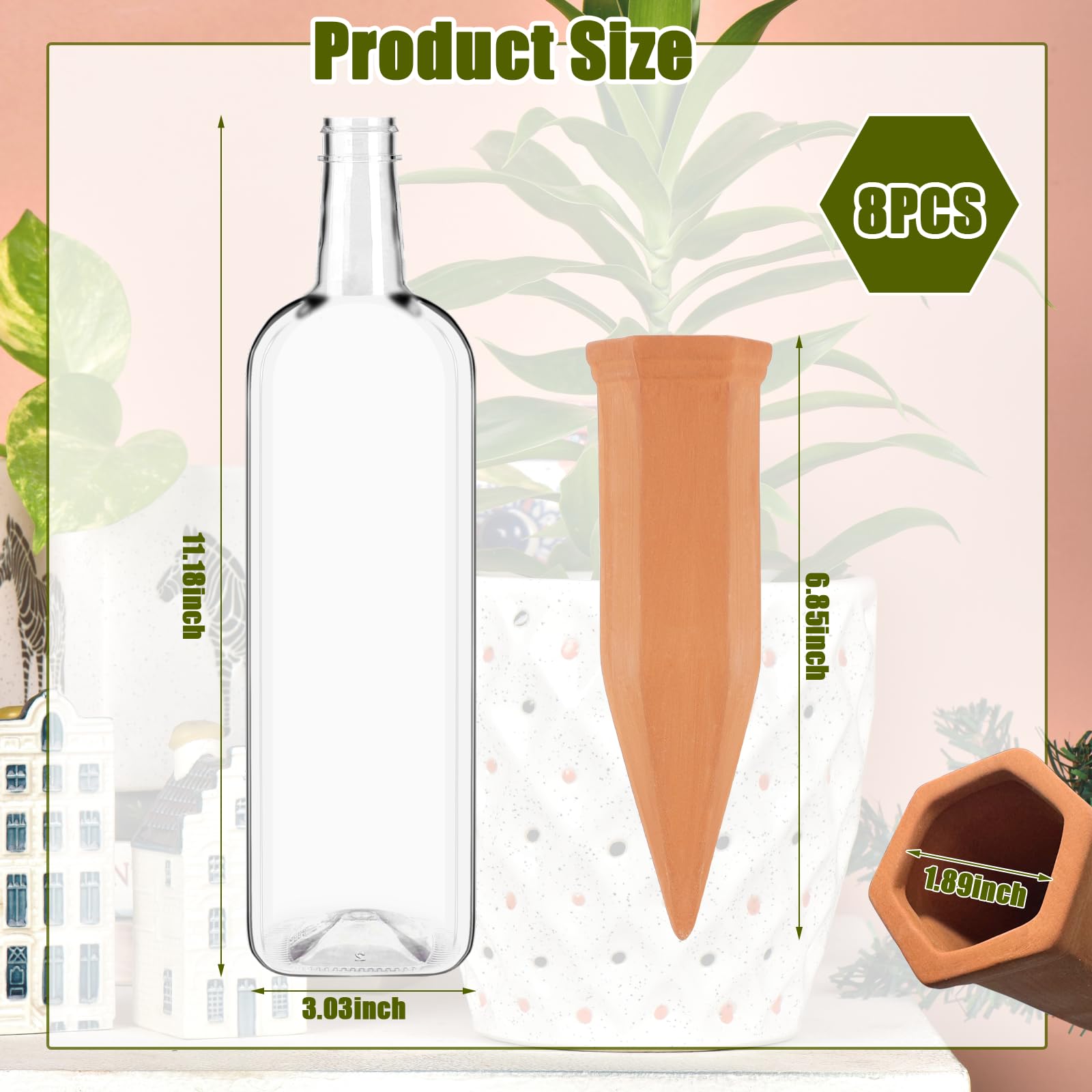 TINSKY vacation watering setup protects plants while you travel.
