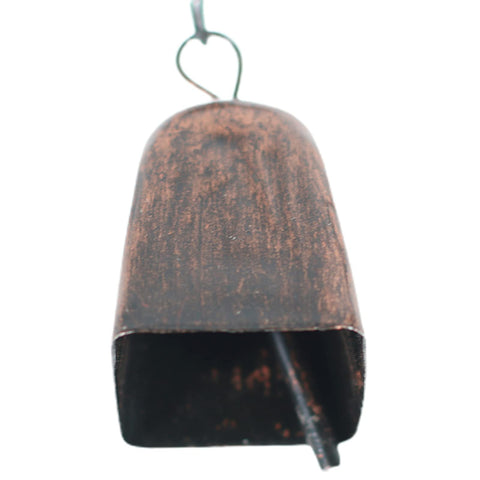 Tinsow hand-painted cardinal wind chime showcases natural color tones.
