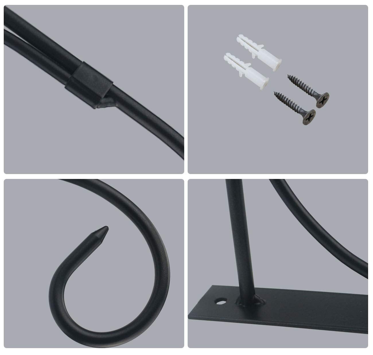 Tinsow iron wall hook supports flower baskets with steady grip.