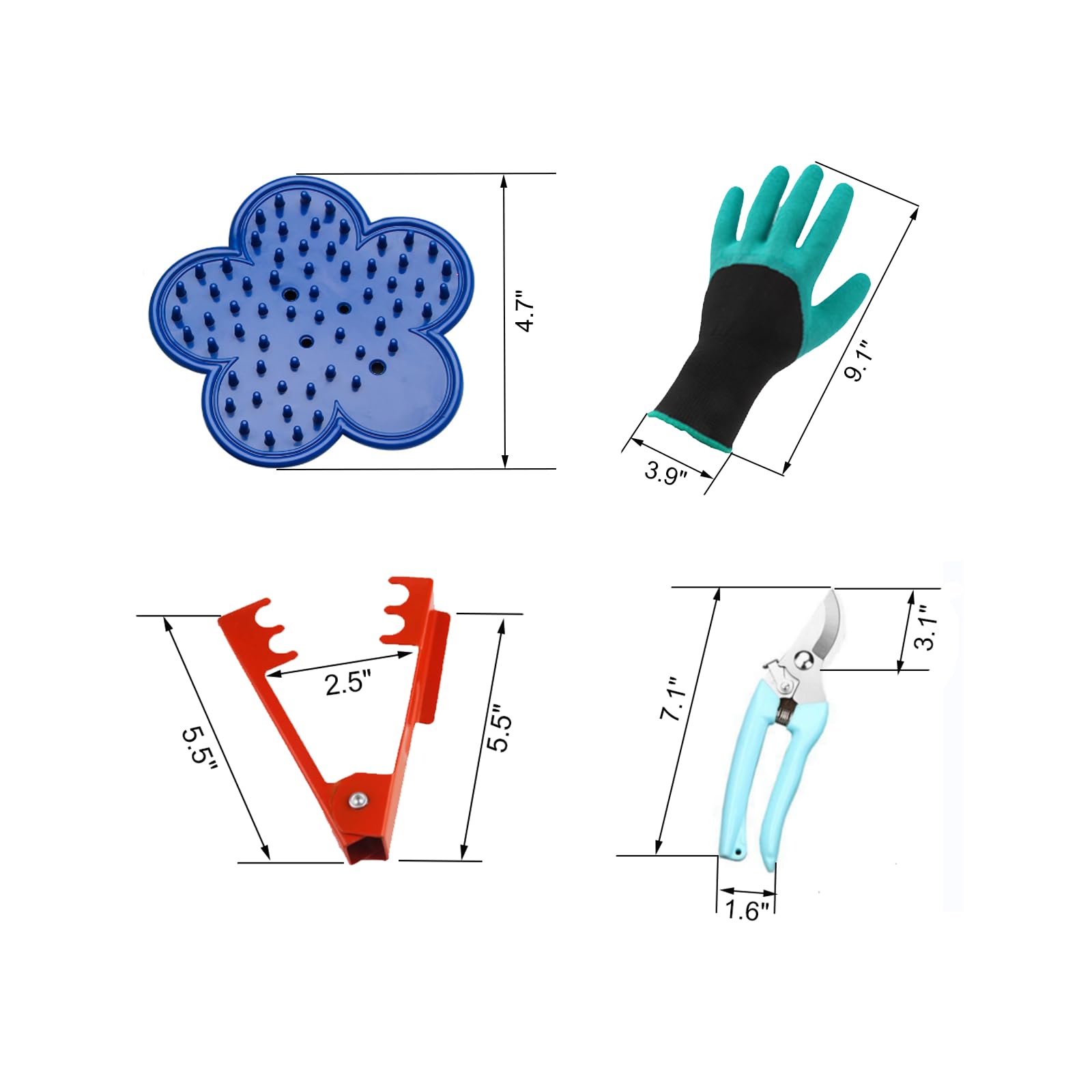 TINNSANN Garden glove and carry bag keep tools organized and clean.
