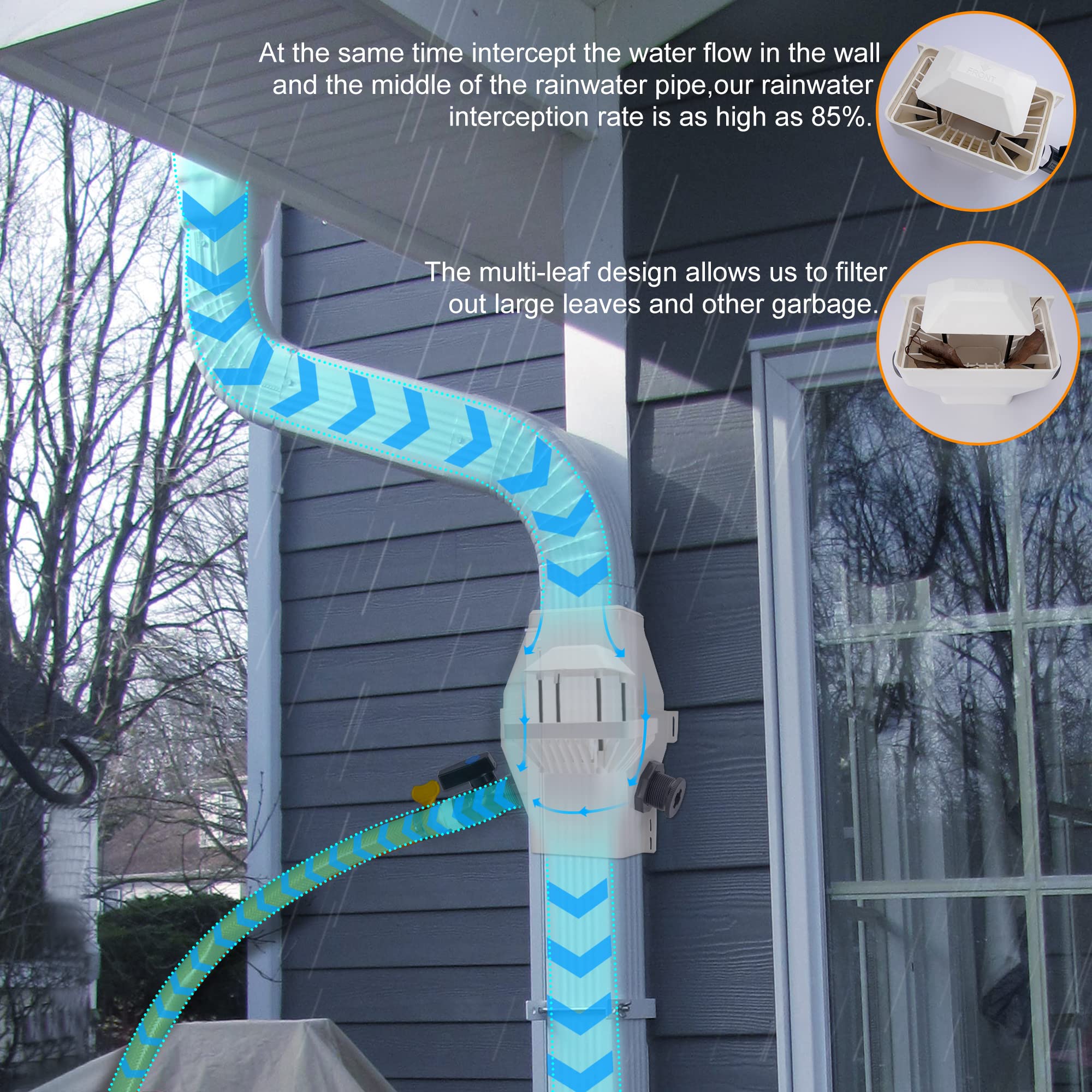 Tintsabo diverter cover boosts rainwater collection efficiency.