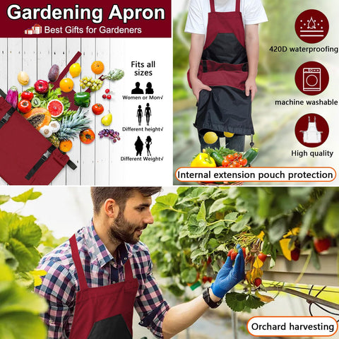 Tintsabo Gardening Apron back criss-cross straps for comfortable wear