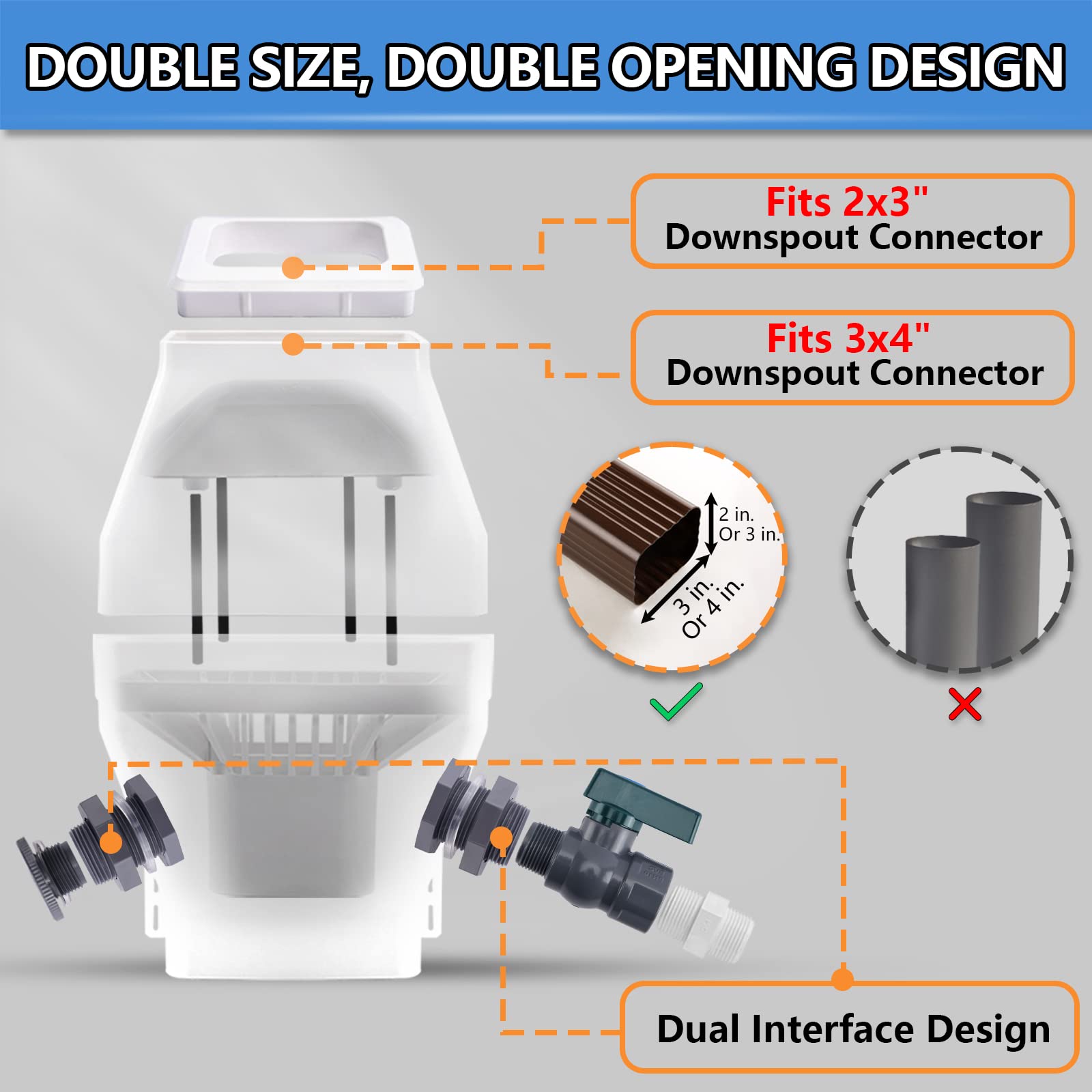 Tintsabo PVC spigot faucet assembly enables simple controlled flow to storage barrels.