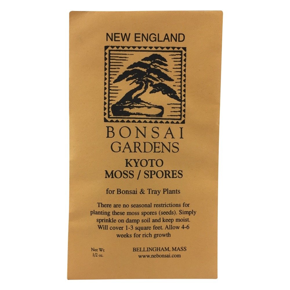 Tinyroots Kyoto moss spores bag for weed-free bonsai setup.