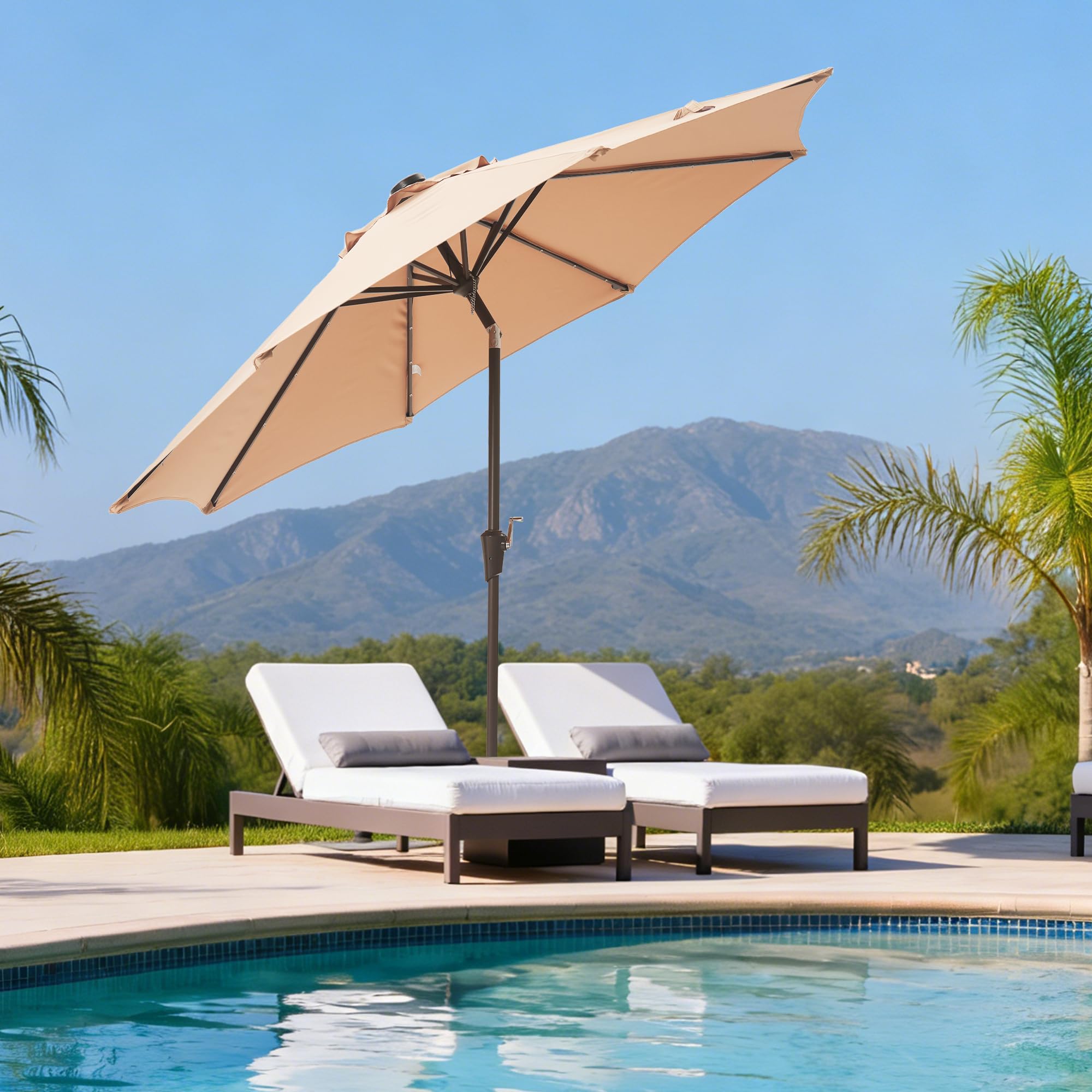 Tioline easy open close handle shown on a smoothly operating umbrella
