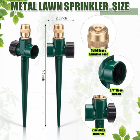 Tioncy spike-base sprinkler offers stable soil insertion for steady irrigation