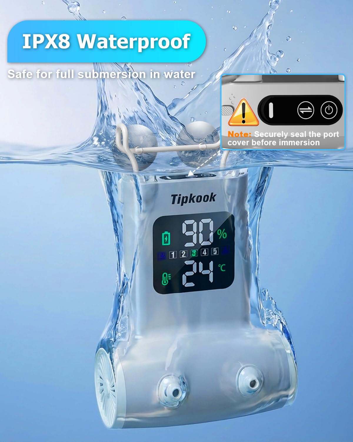 Bubble mode creates rich foam for a luxurious bath with Tipkook