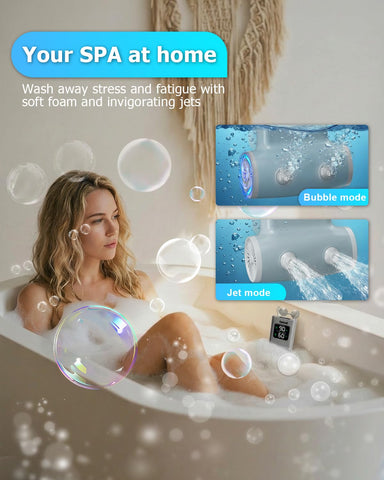 Jet spa featuring 5-speed settings for customizable hydrotherapy at home