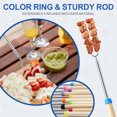 TIPTAP color-ring skewers add fun visuals while grilling small bites.