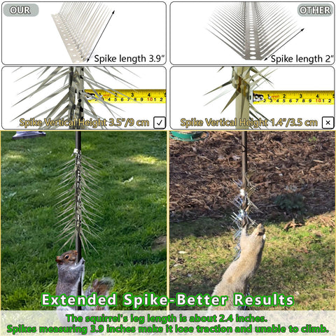 TIQUKDELY Bird Spikes are durable stainless steel for harsh weather.