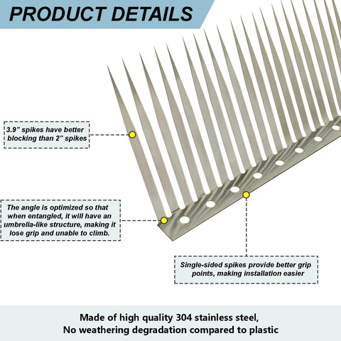TIQUKDELY stainless steel construction resists weathering for durable outdoor use.